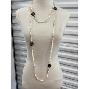 T Foree Sterling Silver and Pearl Necklace